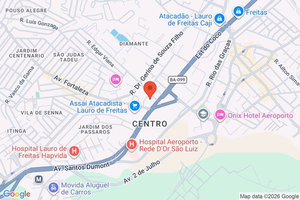 Mapa da localização - Litoral