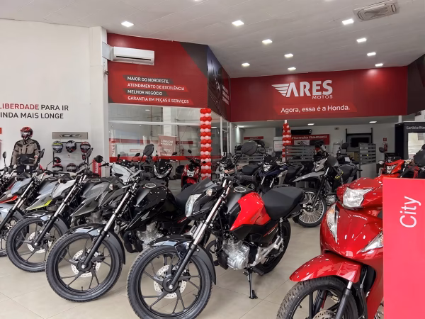 Showroom da Ares Motos, Concessionária Matriz em Valença/BA