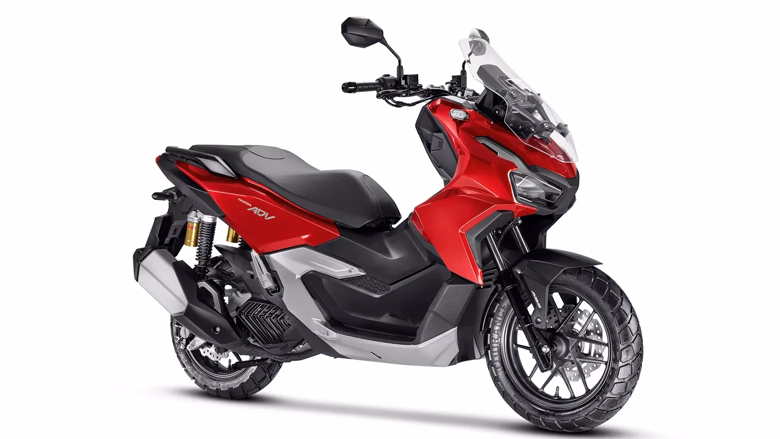 Honda ADV vermelha vista lateral dianteira direita - 5 de 8