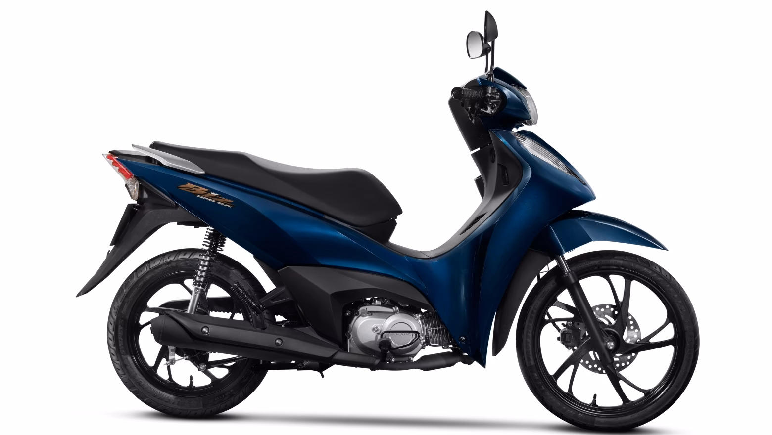 Moto Honda Biz 125 City Galeria De Fotos Lateral Direita Azul Completa - 6 de 12