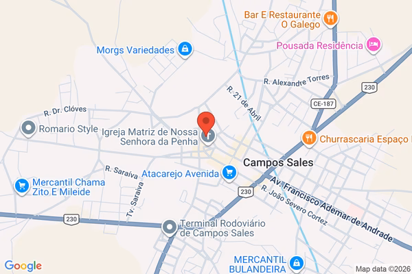 Mapa da localização - Campos Sales (Matriz)