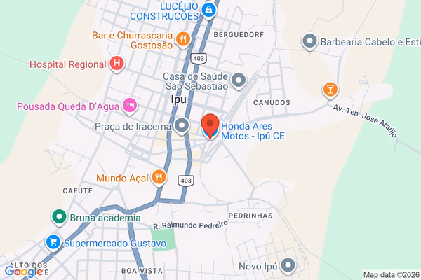 Mapa da localização - Ipu