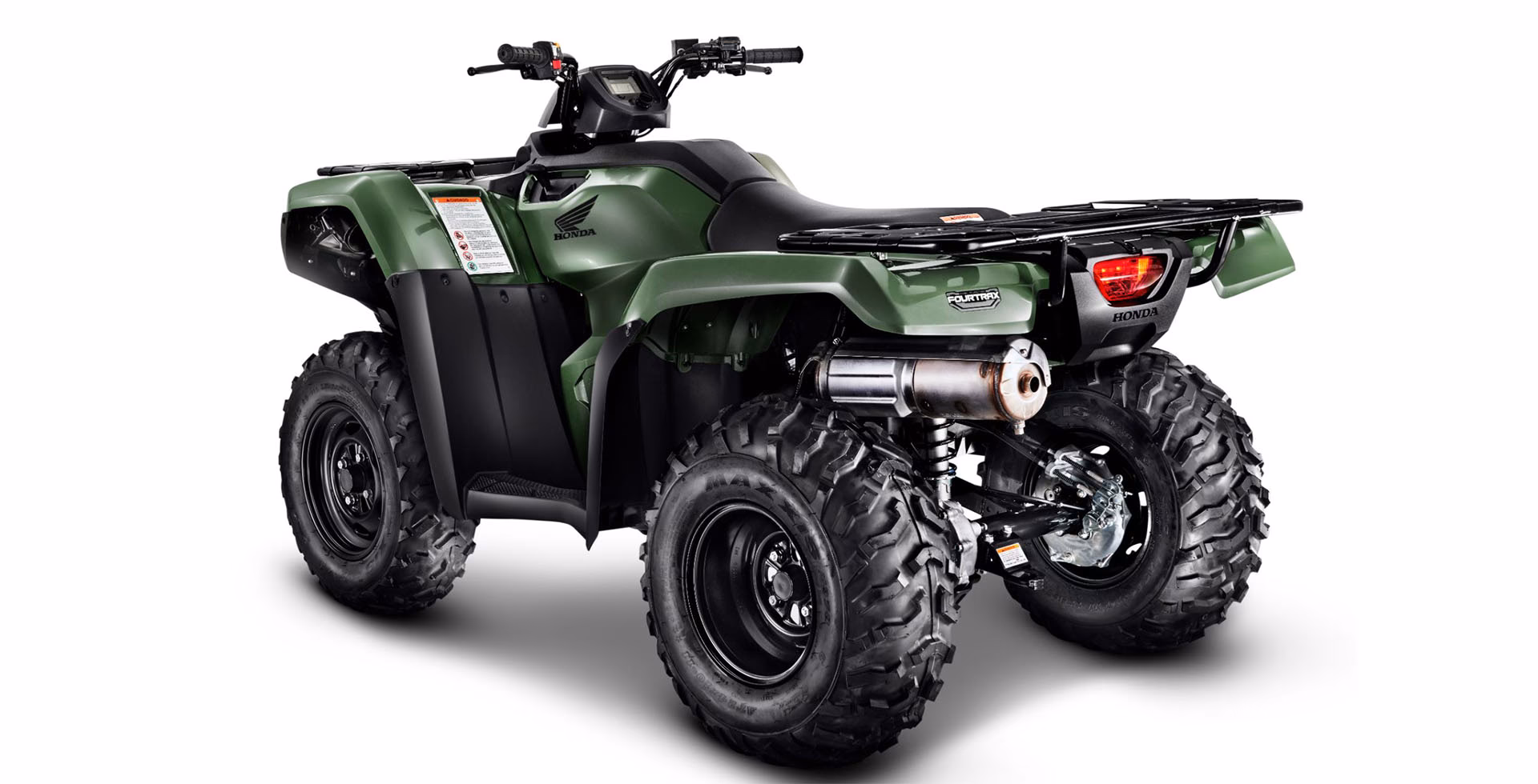 TRX 420 FourTrax na cor verde, vista lateral - 2 de 5