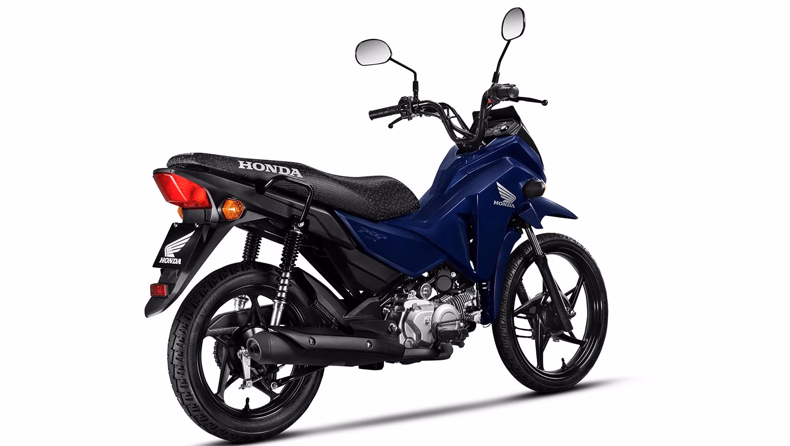 Nova Moto Honda Pop 110i Es Street City Galeria De Fotos Diagonal Traseira Direita Azul Completa - 10 de 21
