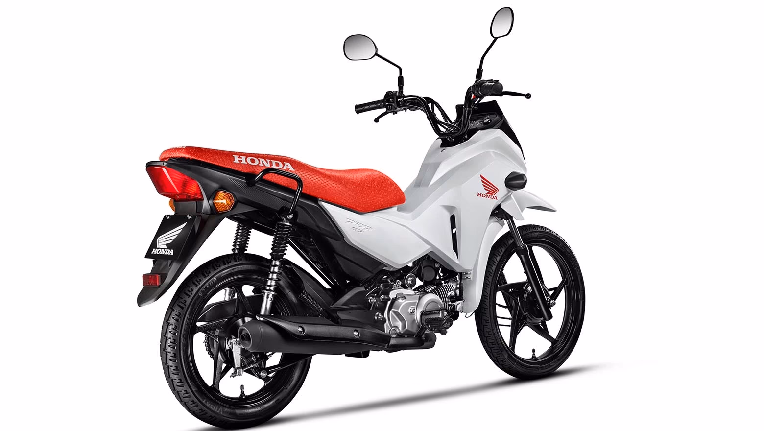 Nova Moto Honda Pop 110i Es Street City Galeria De Fotos Diagonal Traseira Direita Branca Completa - 11 de 21