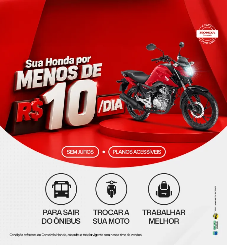 Banner Ares Moto Ceara Consórcio CG 160 Fan