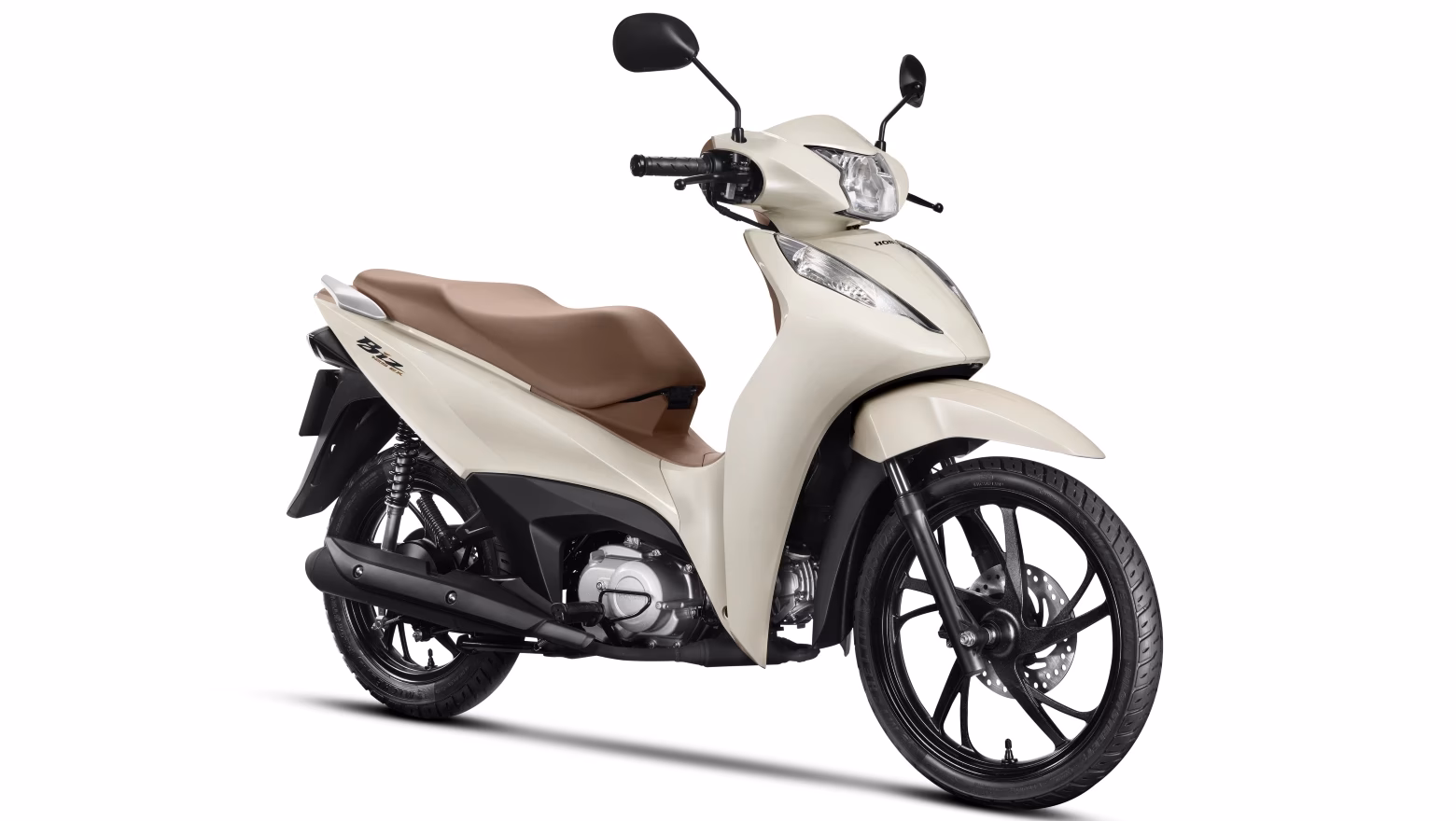 Moto Honda Biz 125 City Galeria De Fotos Diagonal Dianteira Direita Branco Pearolizado Completa - 7 de 12
