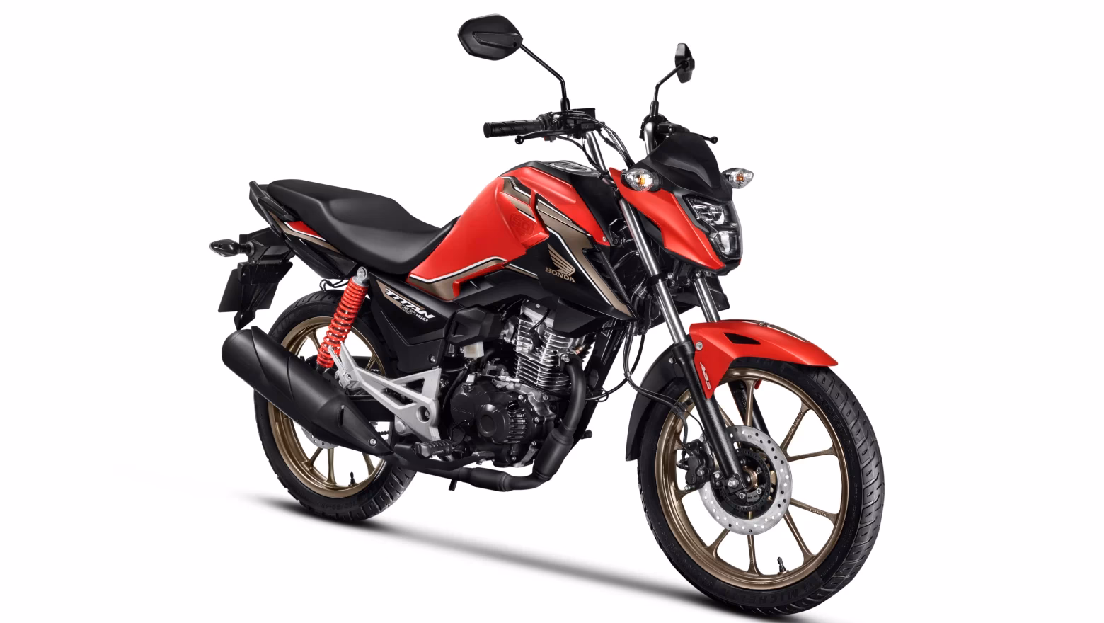 Moto Honda Nova Titan Edição Comemorativa de 50 Anos Visão Total Vertical Dianteira Direita - 23 de 24